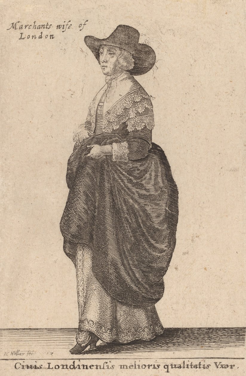 Ciuis Londinensis Melioris Qualitatis Vxor, 1643 - Wenceslaus Hollar