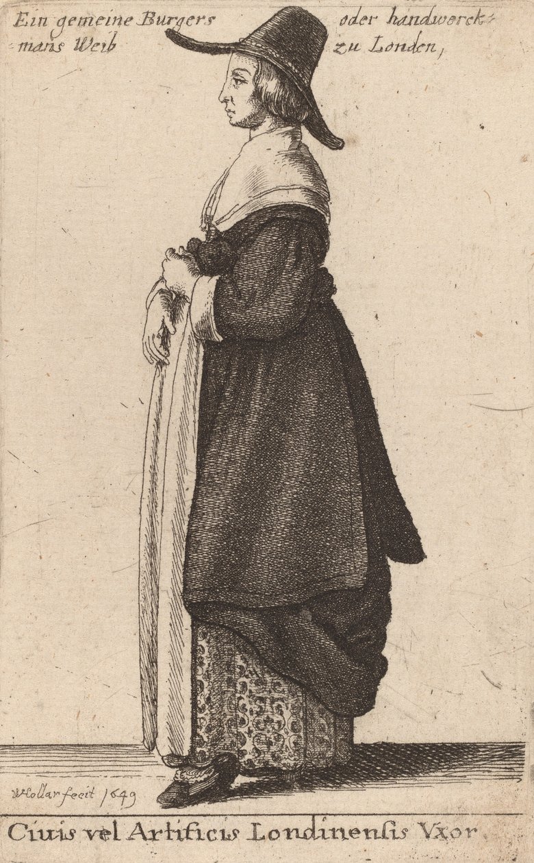 Ciuis vel Artificis Londinensis Vxor, 1643 - Wenceslaus Hollar