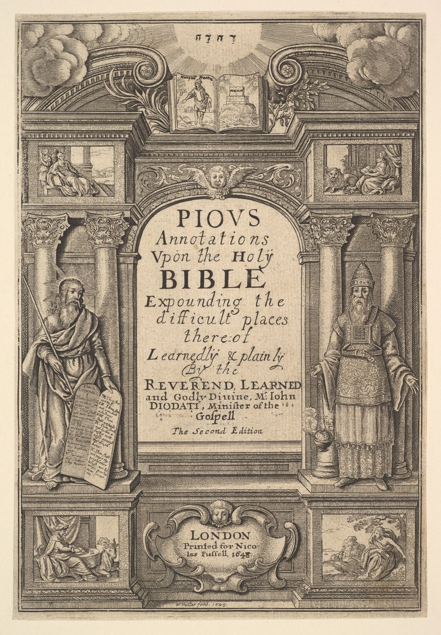 Diodati. Annotations pieuses, 1648 - Wenceslaus Hollar