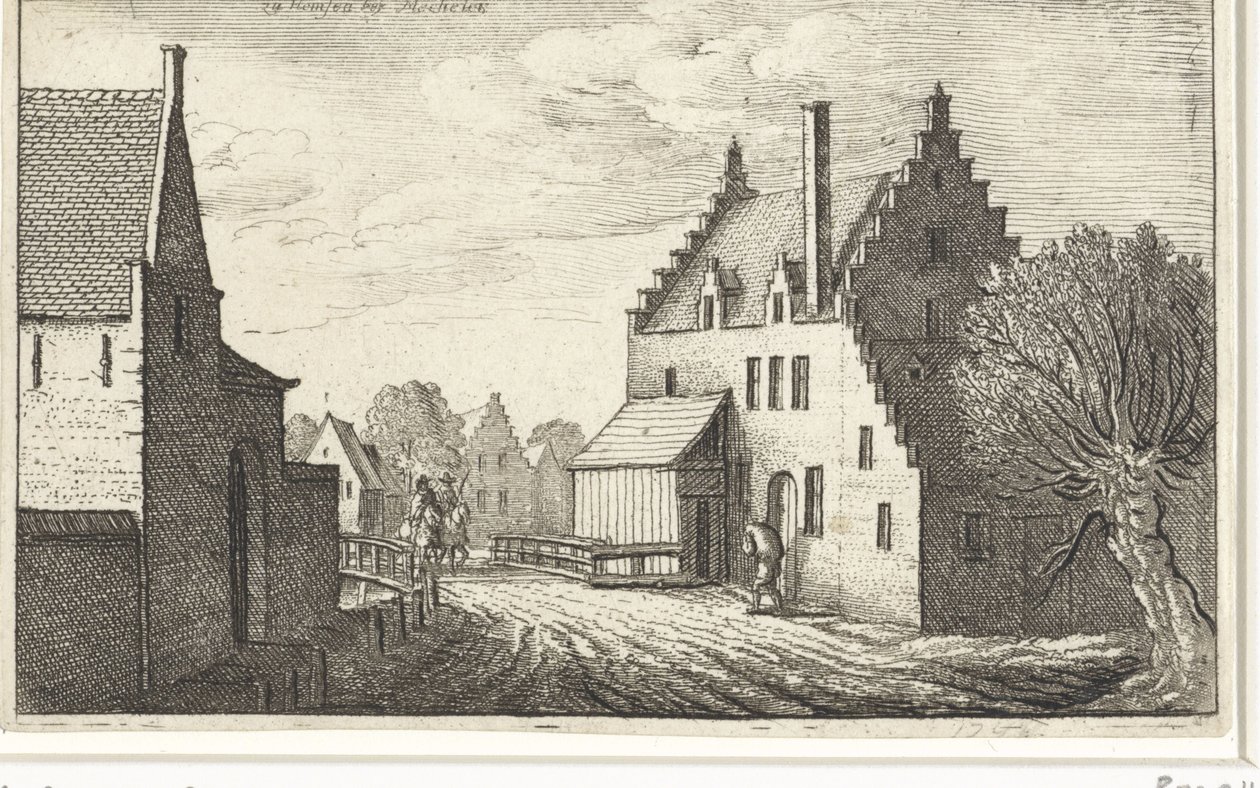 Rue de village à Hemsen près de Malines (Vues des villes européennes) - Wenceslaus Hollar