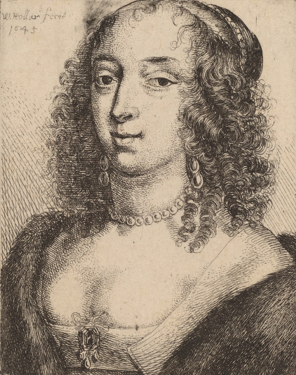 Duchesse de Lennox, 1645 - Wenceslaus Hollar
