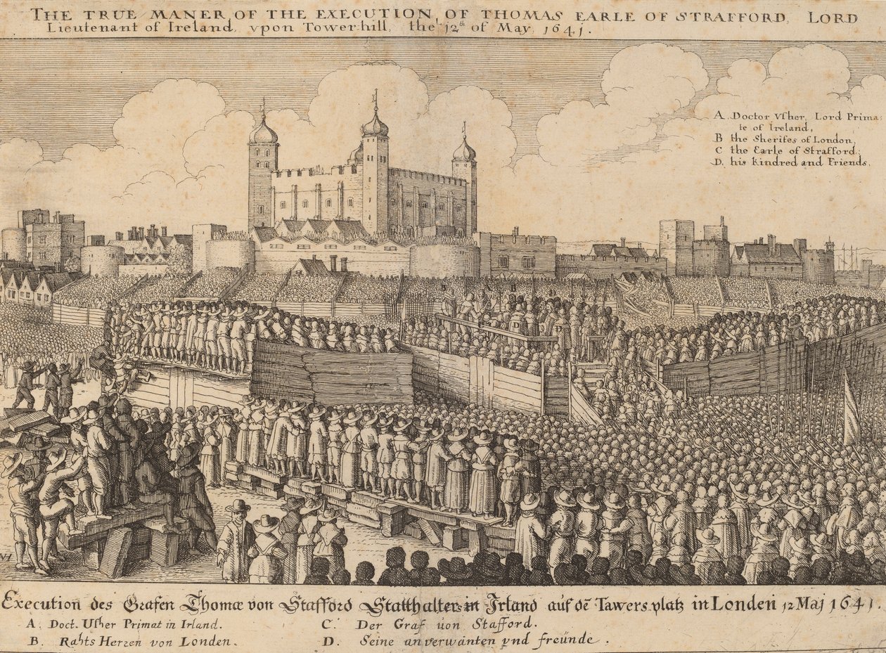 Exécution de Thomas Wentworth, 1641 - Wenceslaus Hollar