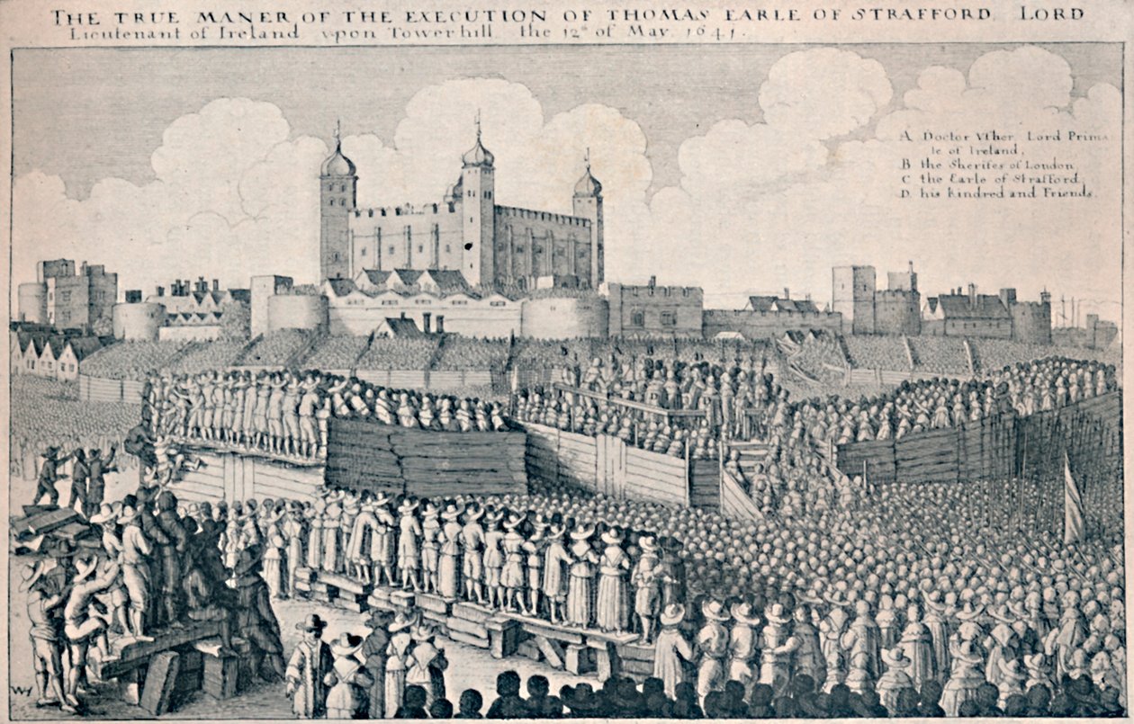 Exécution du comte de Strafford - Wenceslaus Hollar
