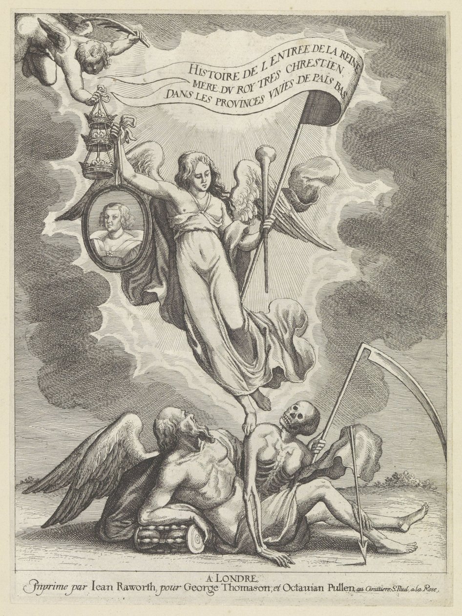 La Renommée triomphe du temps et de la mort - Wenceslaus Hollar