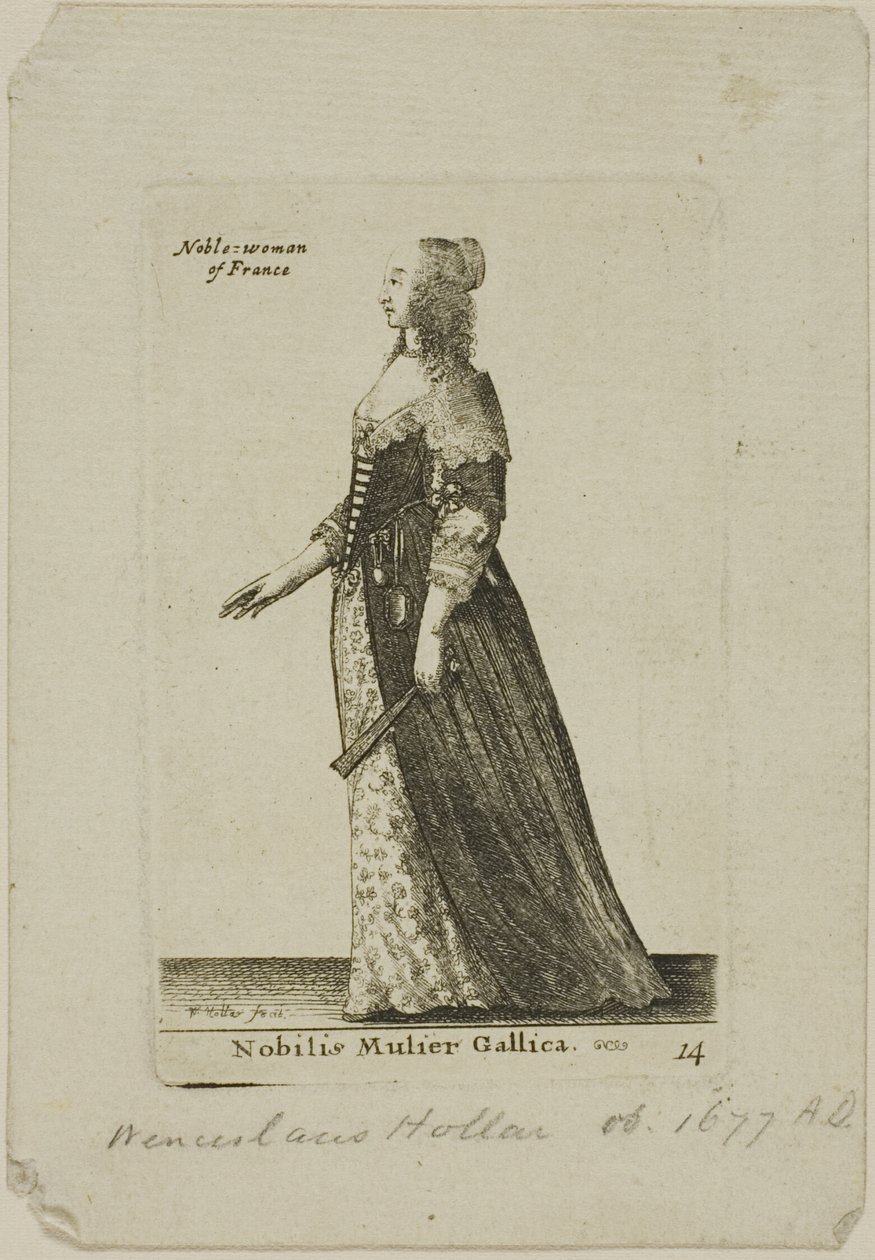 Femme noble française - Wenceslaus Hollar
