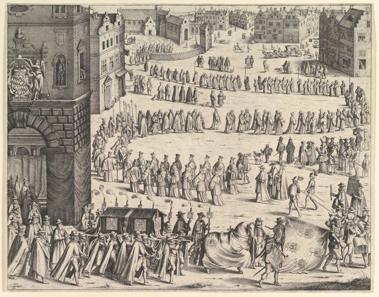 Funérailles du général Johan Baptiste von Taxis, 1645 - Wenceslaus Hollar