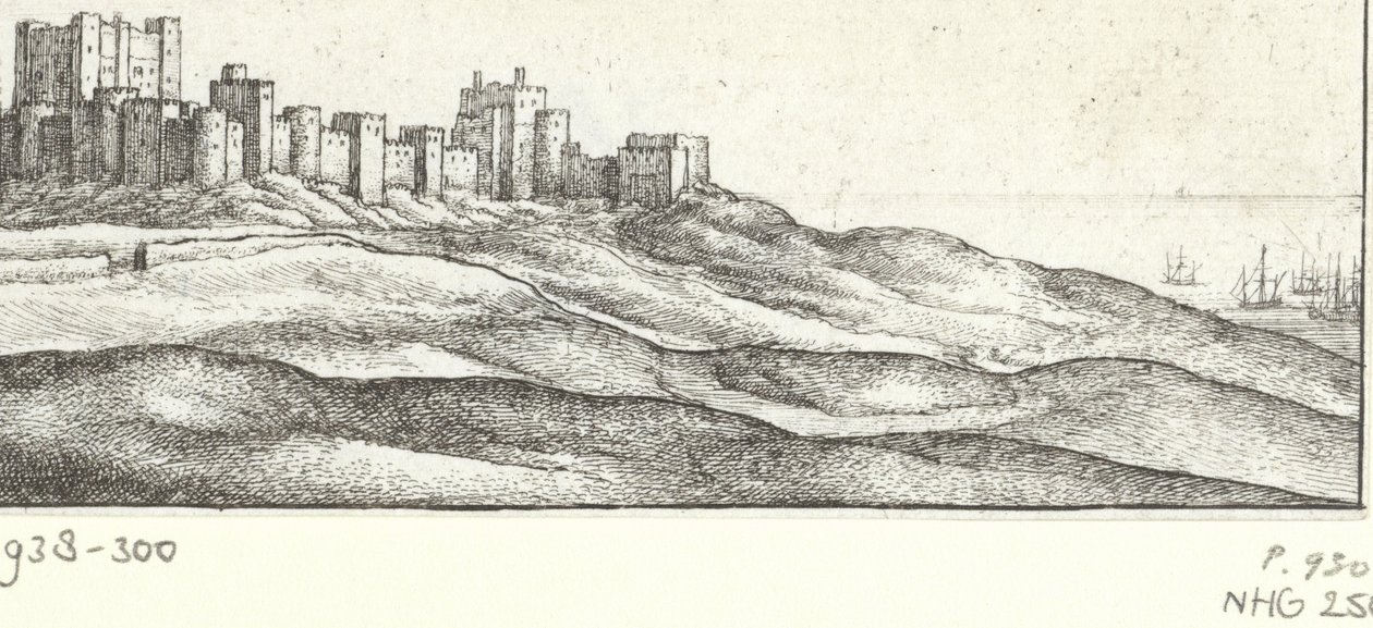 Vue du château de Douvres (série: Vues autour de la côte anglaise) - Wenceslaus Hollar