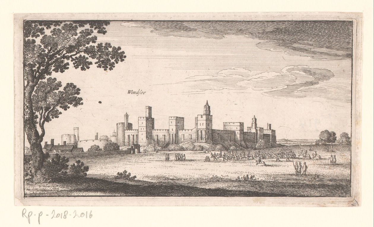 Vue du château de Windsor - Wenceslaus Hollar