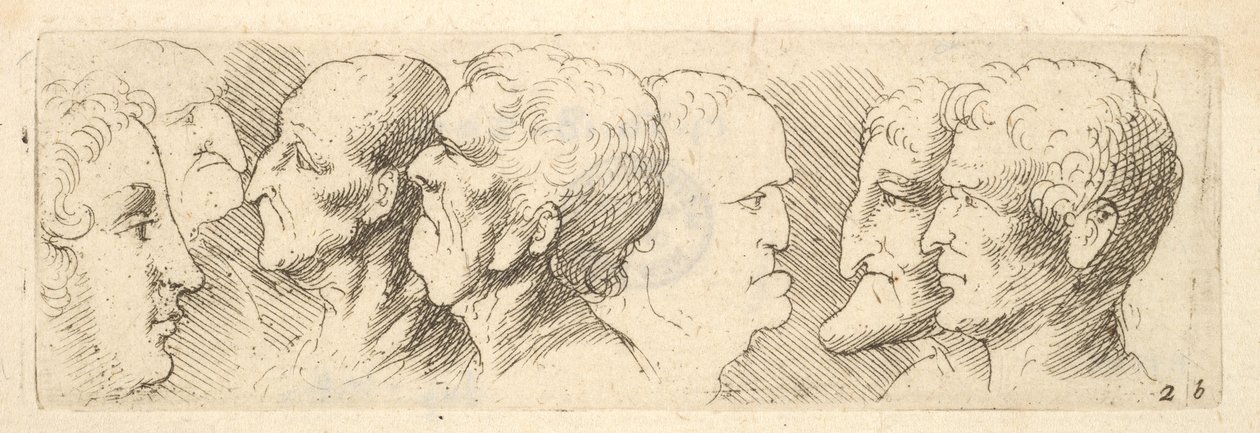 Études de têtes, 1625-77 - Wenceslaus Hollar
