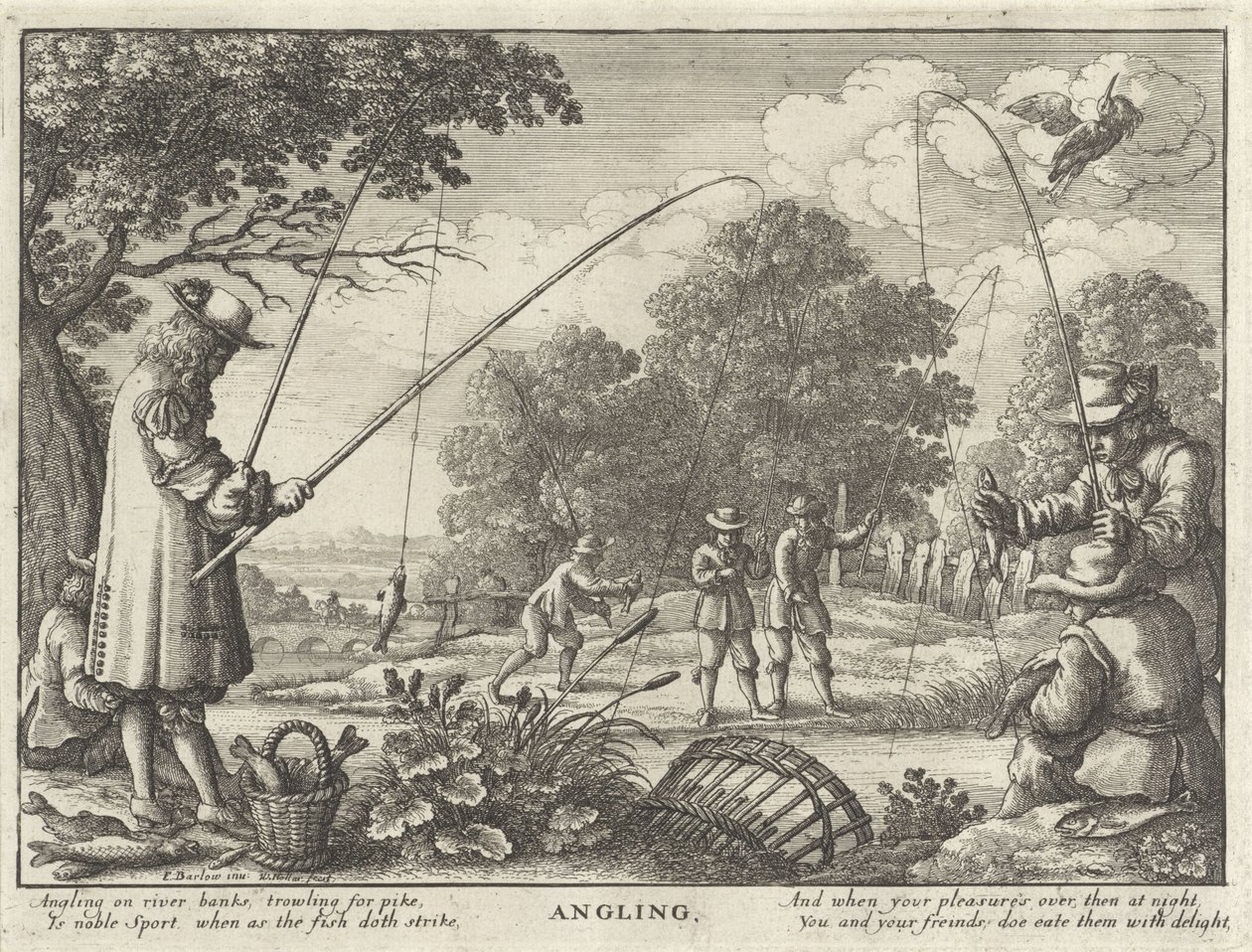 Pêche à la ligne - Wenceslaus Hollar