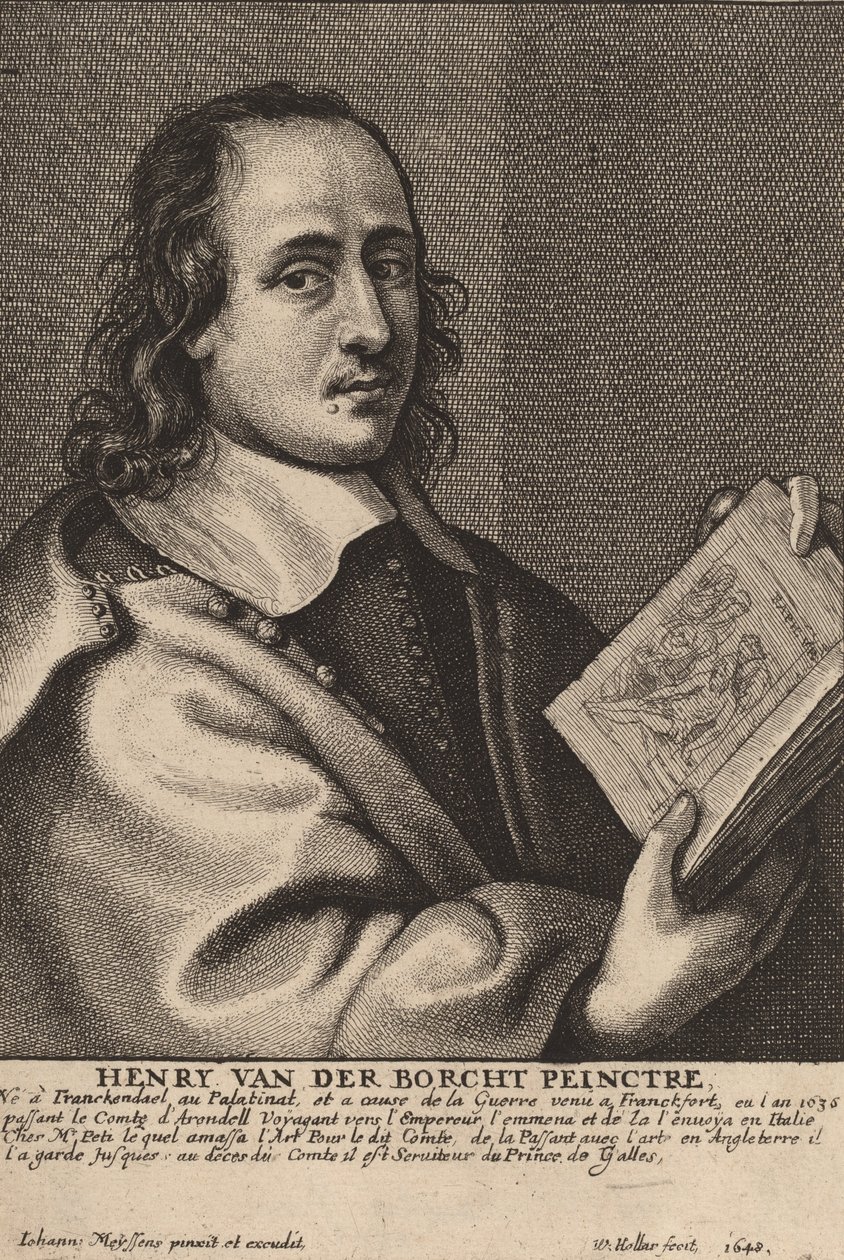 Henry van der Borcht, peintre, 1648 - Wenceslaus Hollar