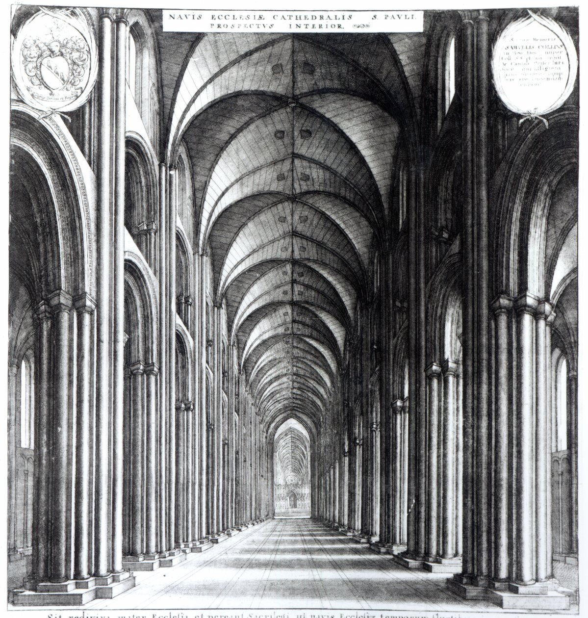 Intérieur de la nef de Saint-Paul, 1658 - Wenceslaus Hollar
