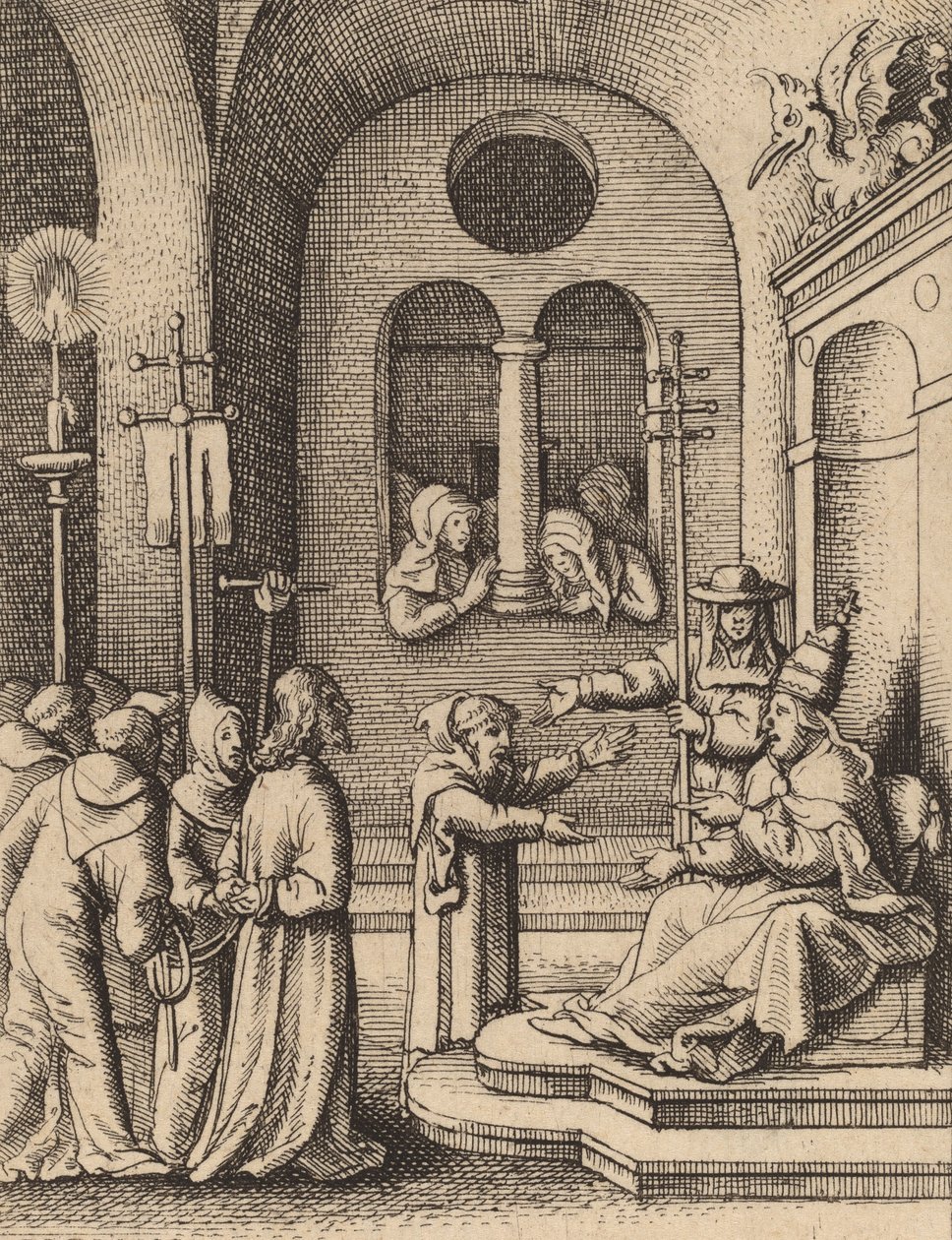 Jésus de nouveau devant Caïphe - Wenceslaus Hollar