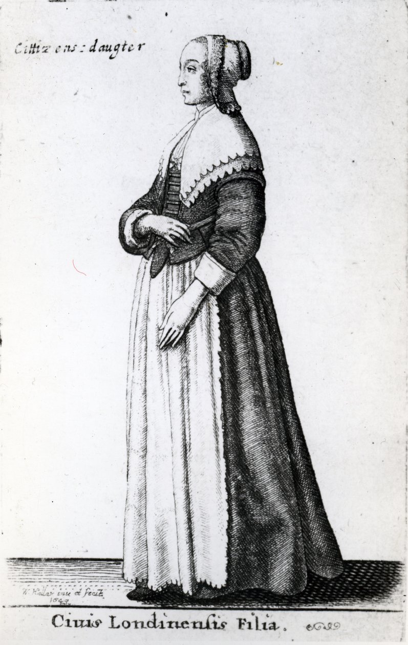 Fille de citoyen de Londres, 1643 - Wenceslaus Hollar
