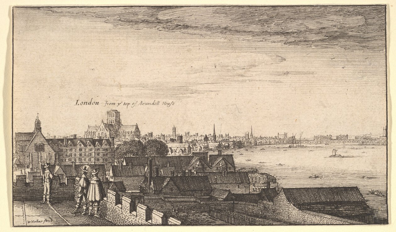 Londres depuis Arundel House, 1643 - Wenceslaus Hollar