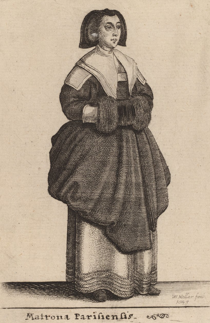Matrona Parisiensis, 1643 - Wenceslaus Hollar