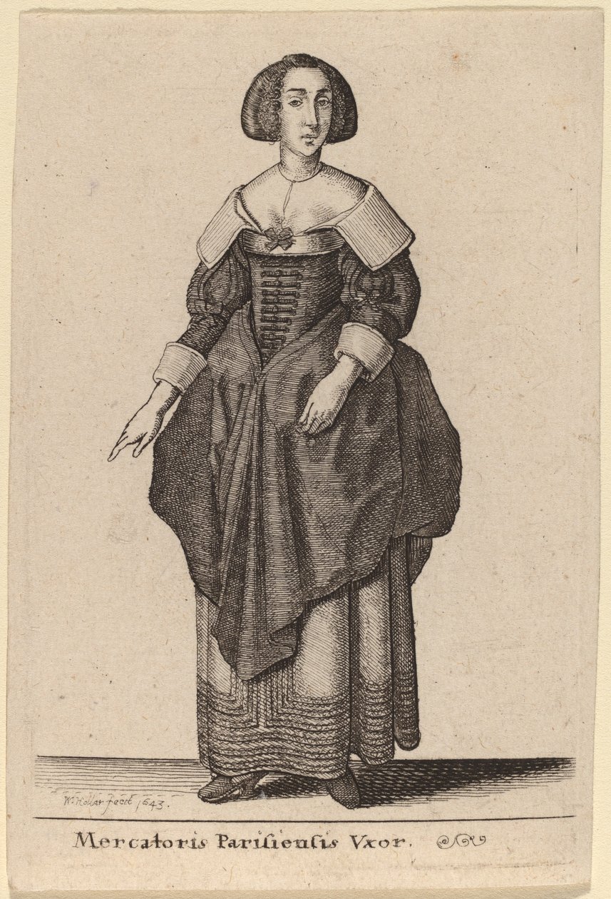 Mercatoris Parisiensis Vxor - Wenceslaus Hollar