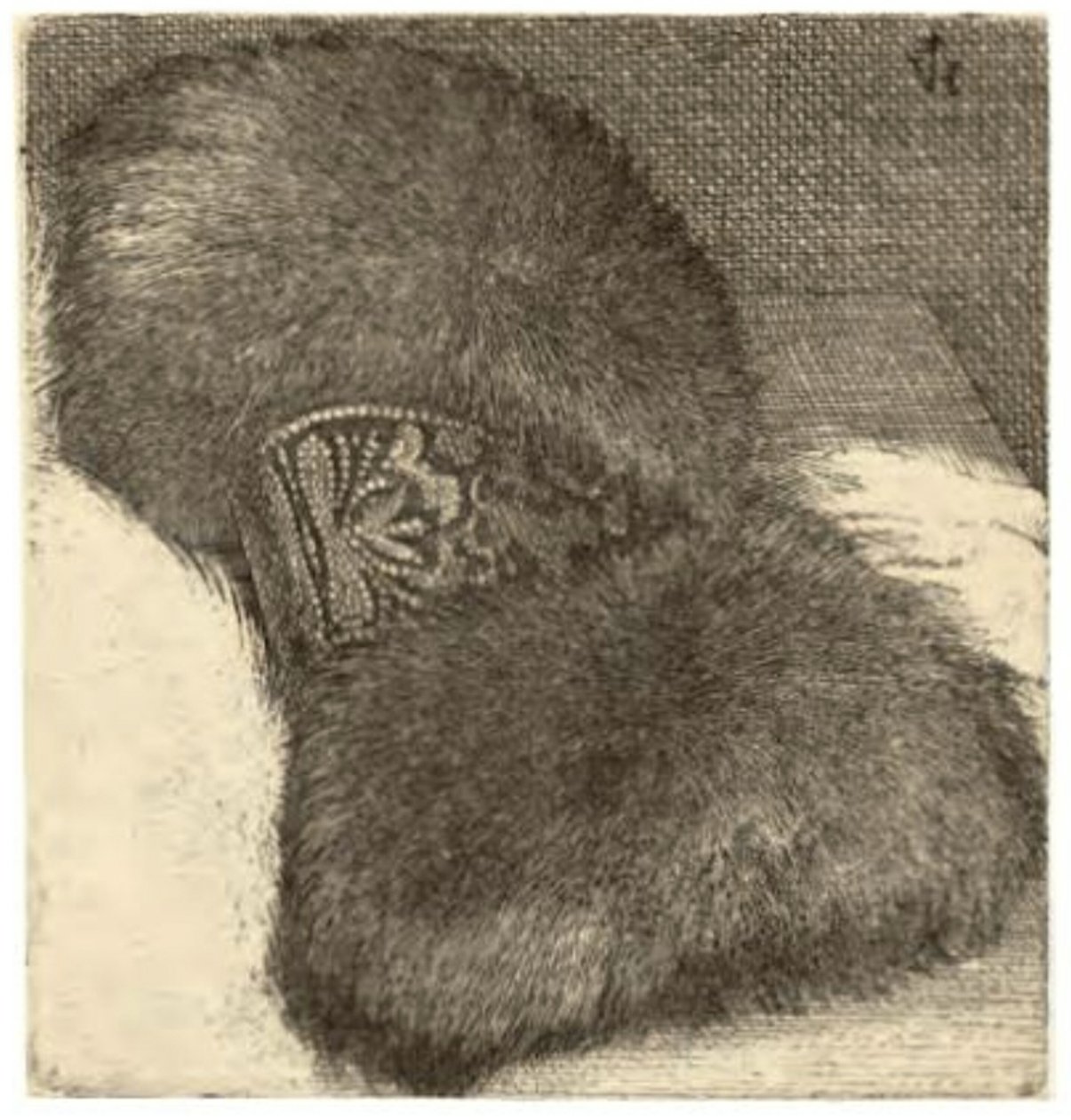 Manchon avec une bande de brocart - Wenceslaus Hollar