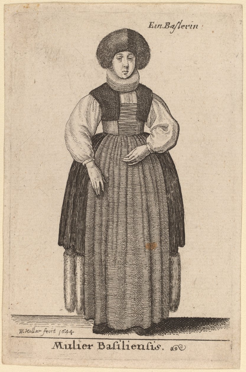 Mulier Basiliensis - Wenceslaus Hollar