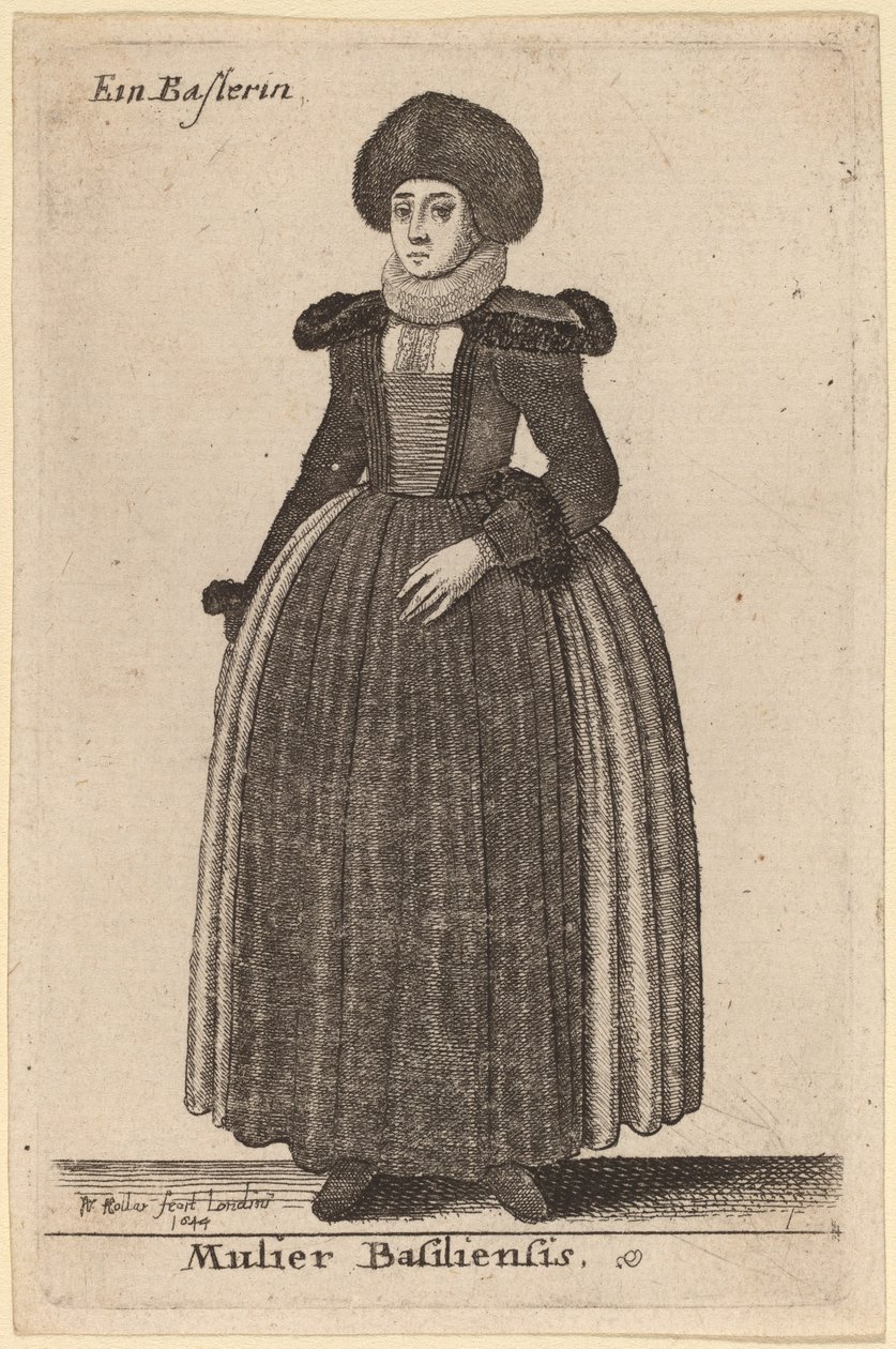 Mulier Basiliensis - Wenceslaus Hollar