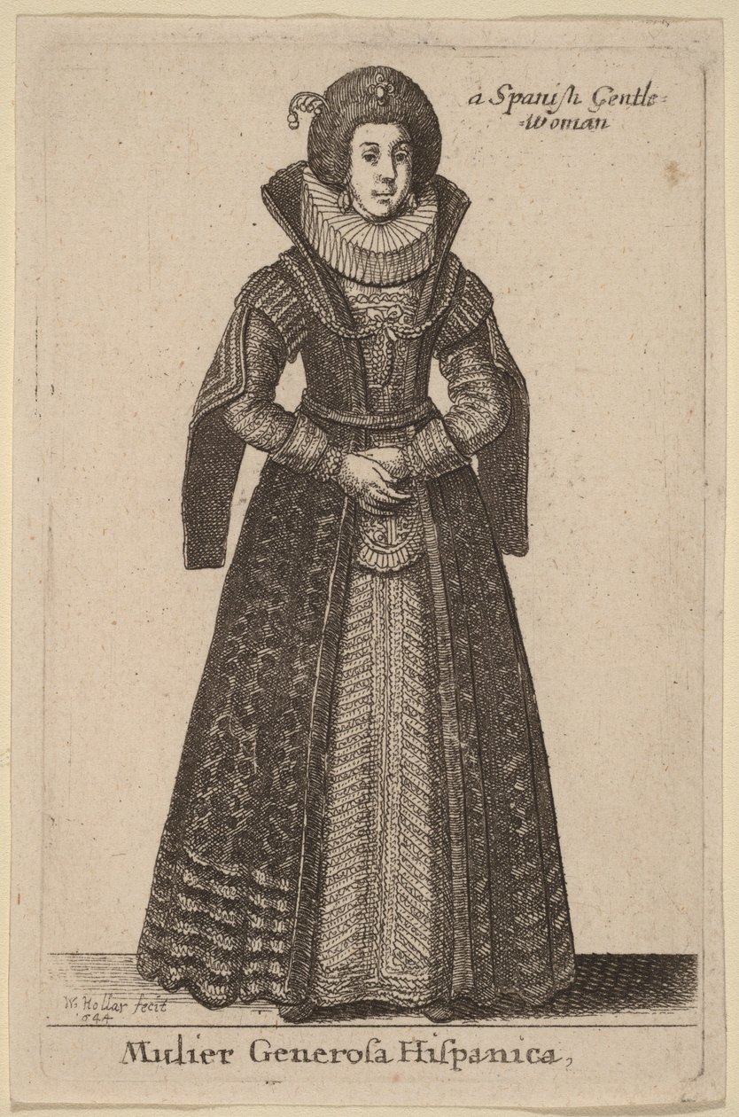 Une dame espagnole - Wenceslaus Hollar