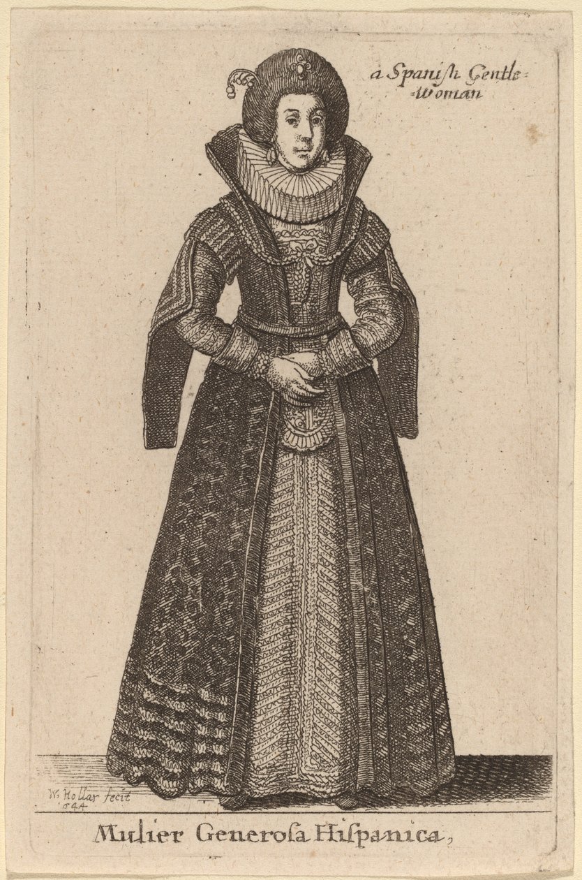 Mulier Generosa Hispanica - Wenceslaus Hollar