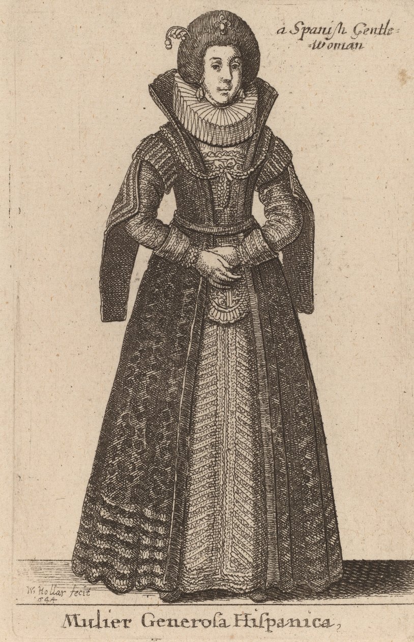 Mulier Generosa Hispanica, 1644 - Wenceslaus Hollar