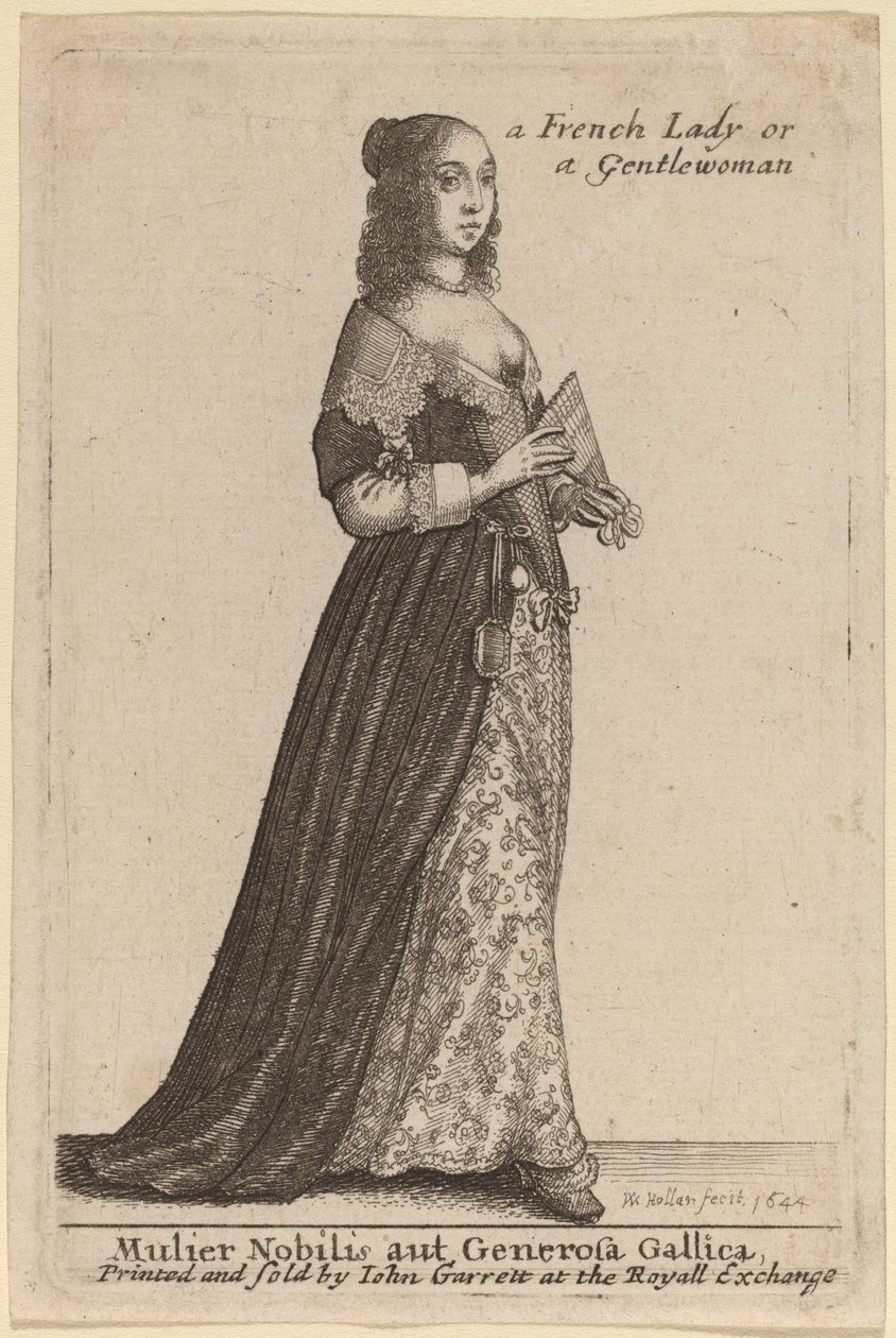 Mulier Nobilis aut Generosa Gallica - Wenceslaus Hollar