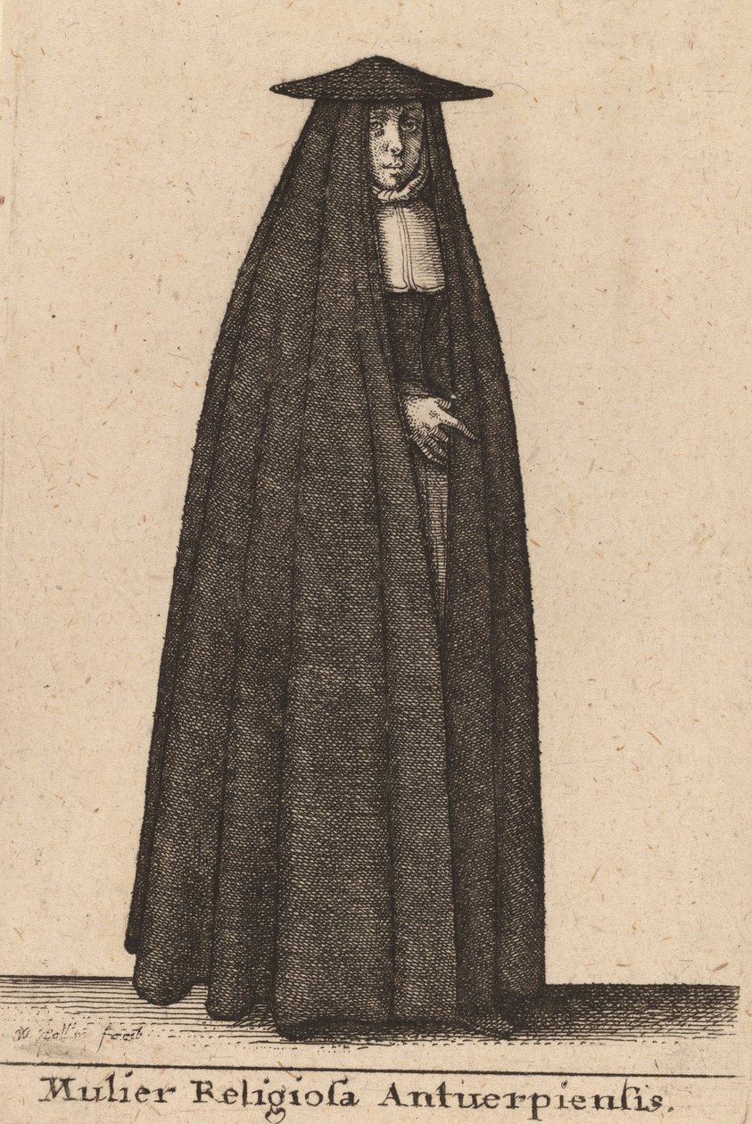 Mulier Religiosa Antuerpiensis - Wenceslaus Hollar