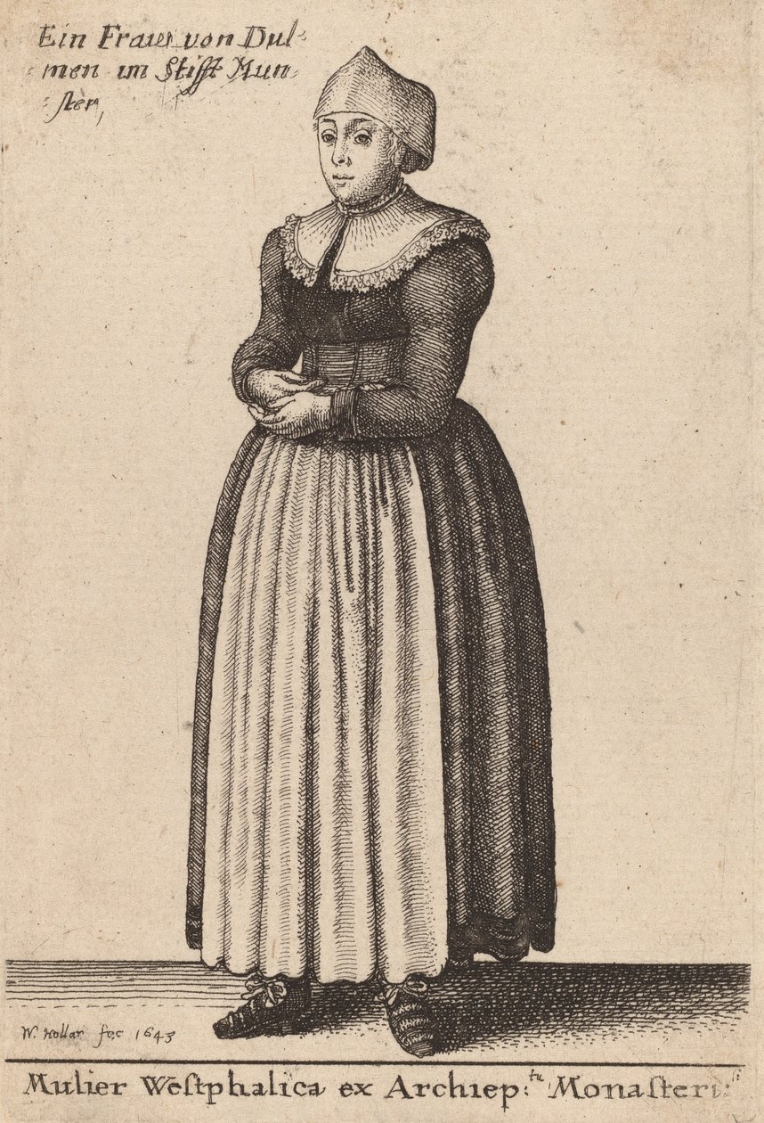 Mulier Westphalica ex Archiep Monasteri - Wenceslaus Hollar