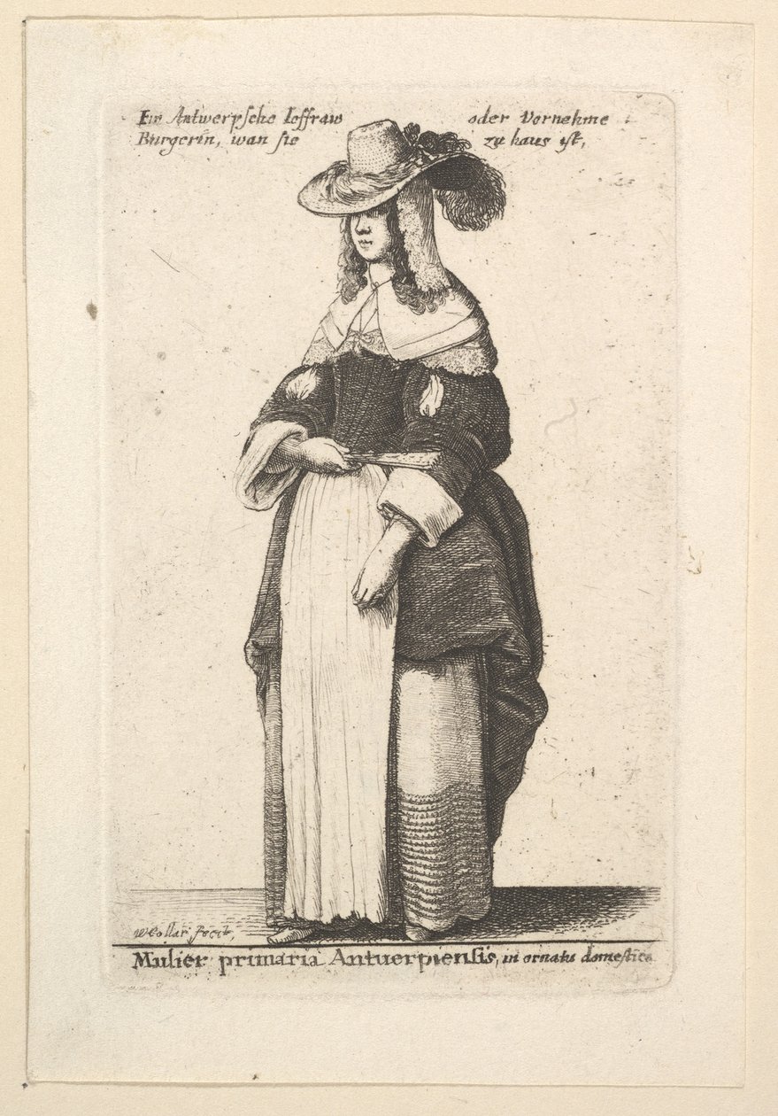 Mulier primaria Antuerpiensis, en ornatus domestica Dame d