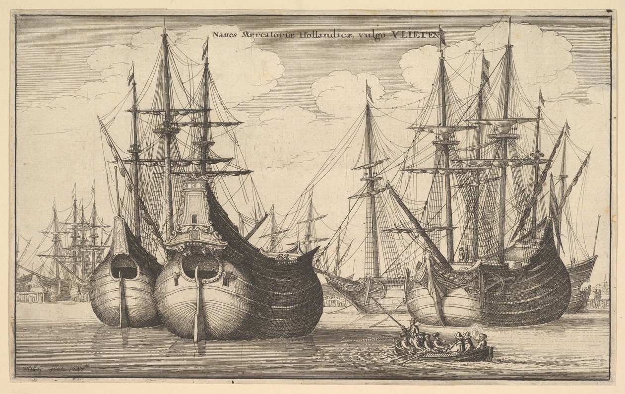 Naues Mercantoriæ Hollandicæ, vulgo VLIETEN - Wenceslaus Hollar