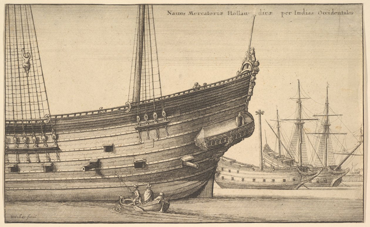Naues Mercatoriæ Hollan dicæ per Indias Occidentales, 1625-77 - Wenceslaus Hollar