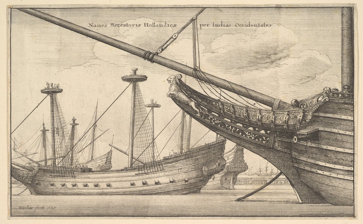Naues Mercatoriæ Hollandicæ per Indias Occidentales, 1647 - Wenceslaus Hollar