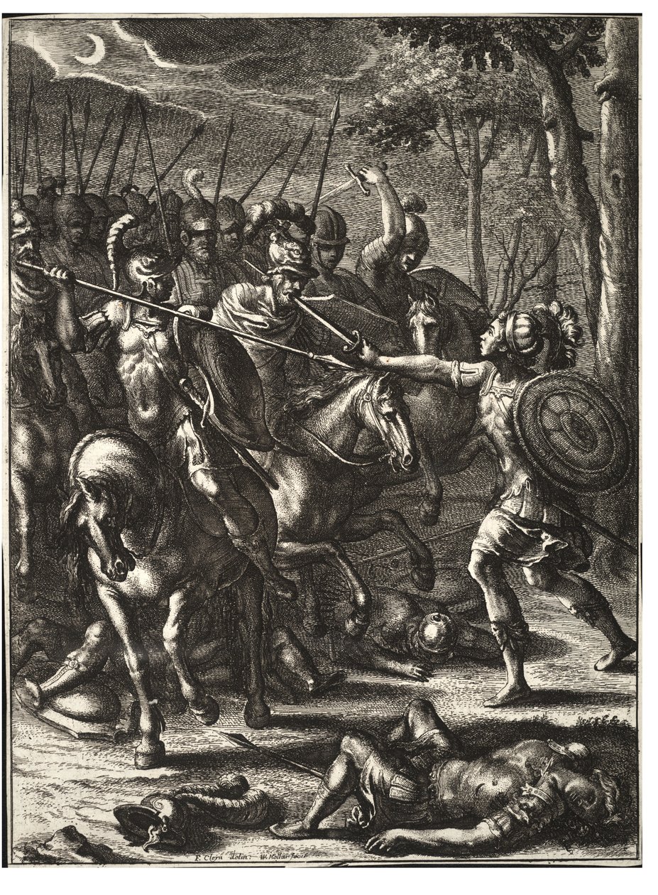 Nisus tuant Volscens. État 2 - Wenceslaus Hollar