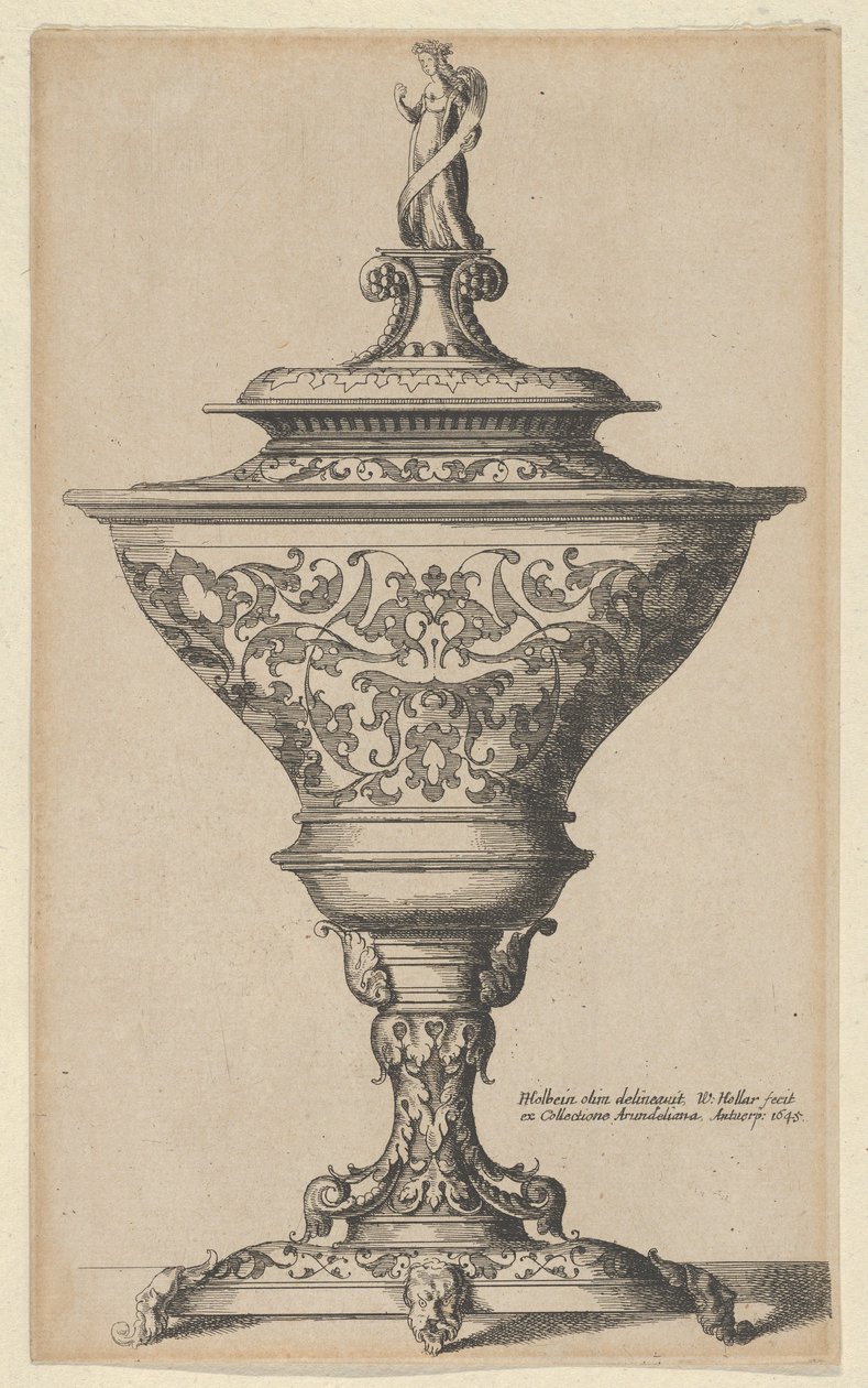 Gobelet orné sur pieds de masques, 1645 - Wenceslaus Hollar