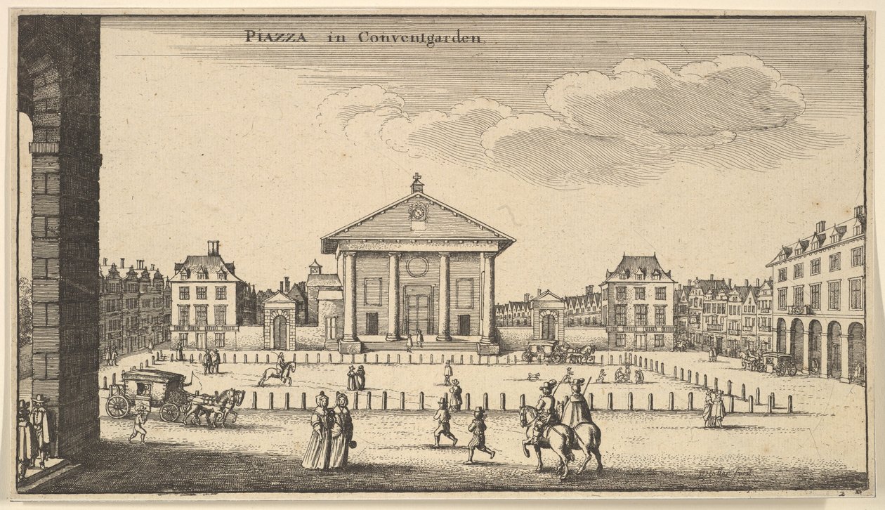 Piazza à Covent Garden, vers 1647 - Wenceslaus Hollar