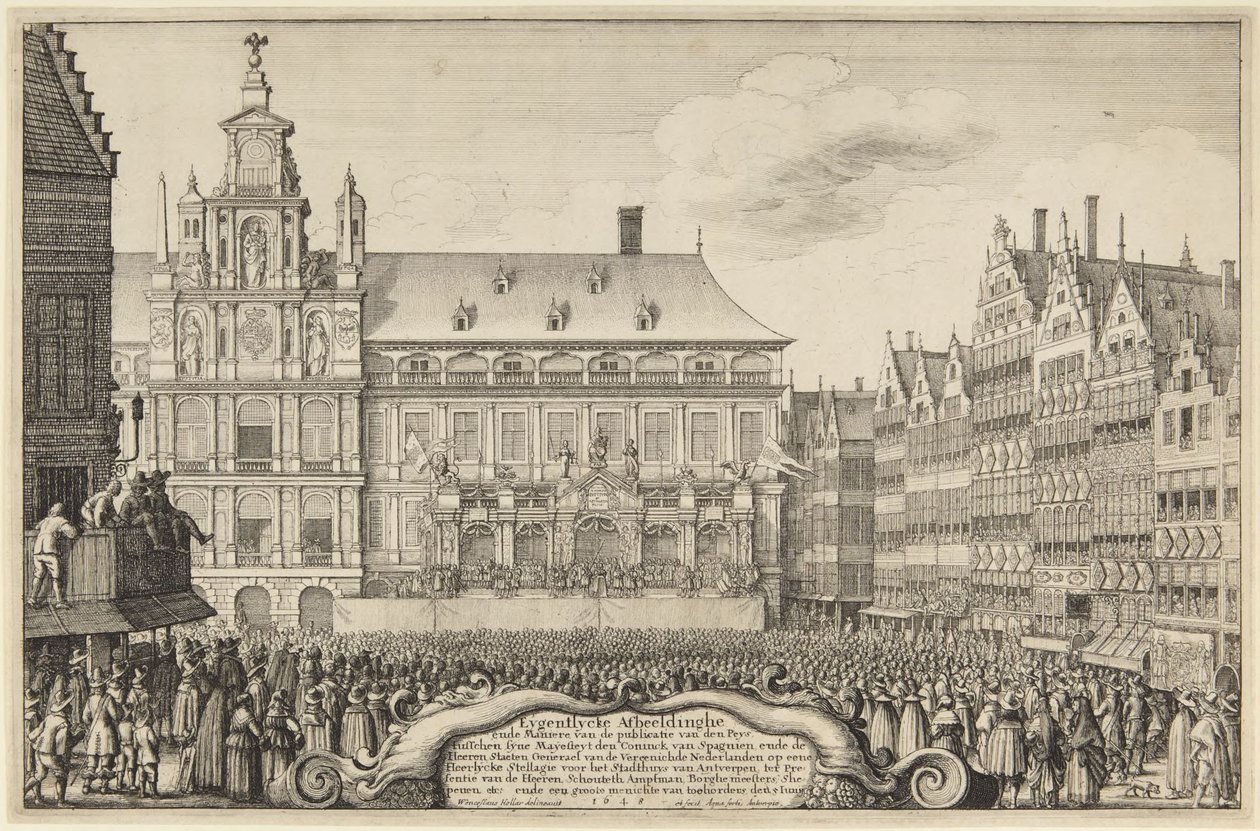 Proclamation de paix - Anvers - Wenceslaus Hollar
