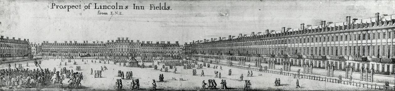 Perspective de Lincolns Inn Fields, vers 1650 - Wenceslaus Hollar