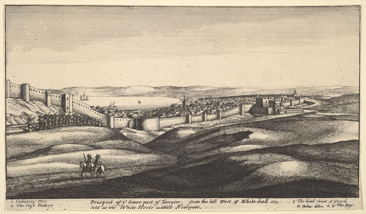 Vue de la partie inférieure de Tanger, vers 1670 - Wenceslaus Hollar