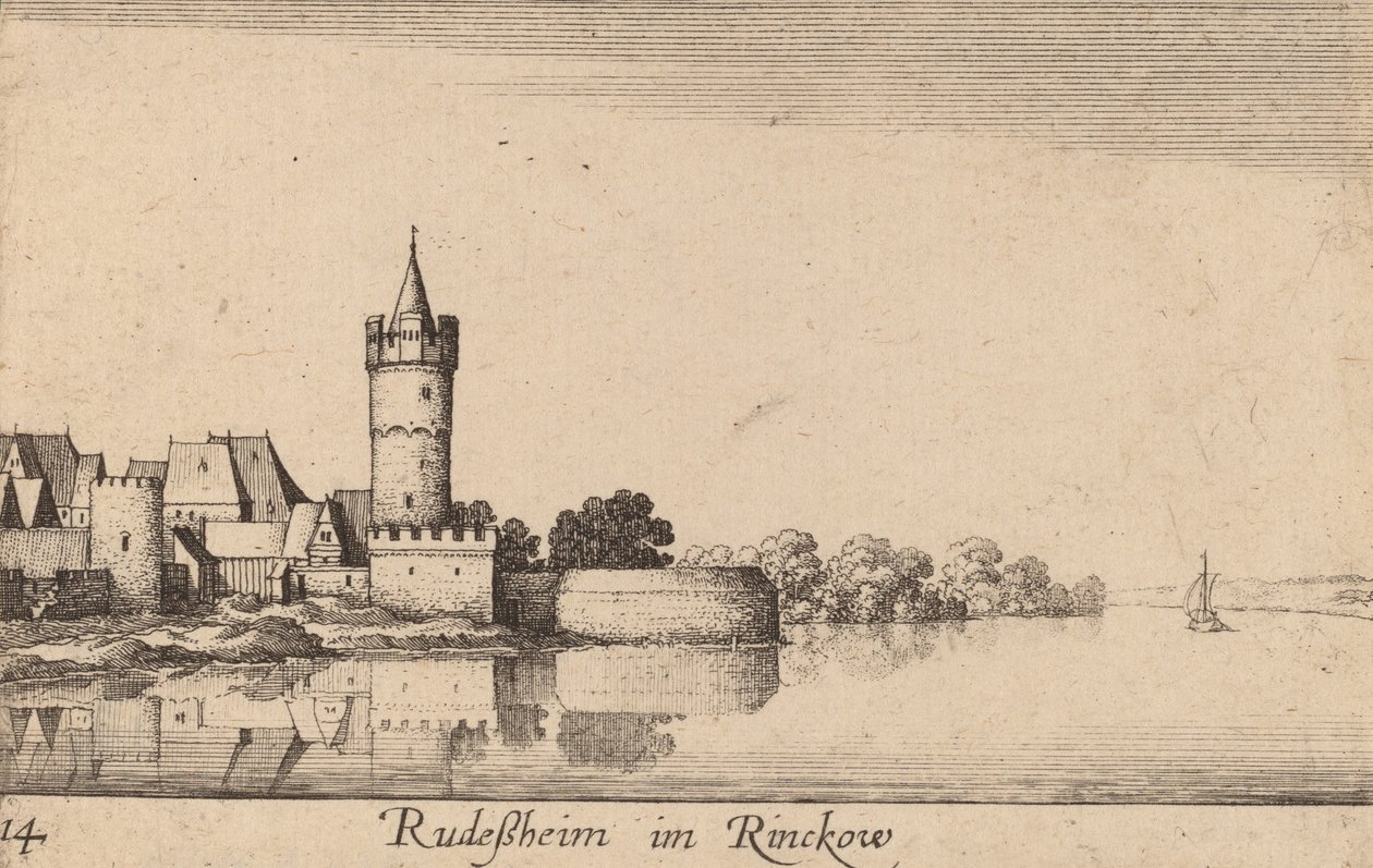 Rudesheim, 1635 - Wenceslaus Hollar
