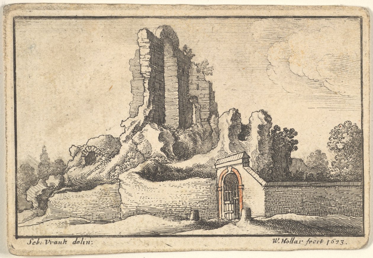 Ruines et une Porte Barrée sur la Colline de l