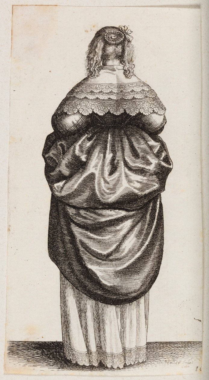 Femme vue de dos - Wenceslaus Hollar