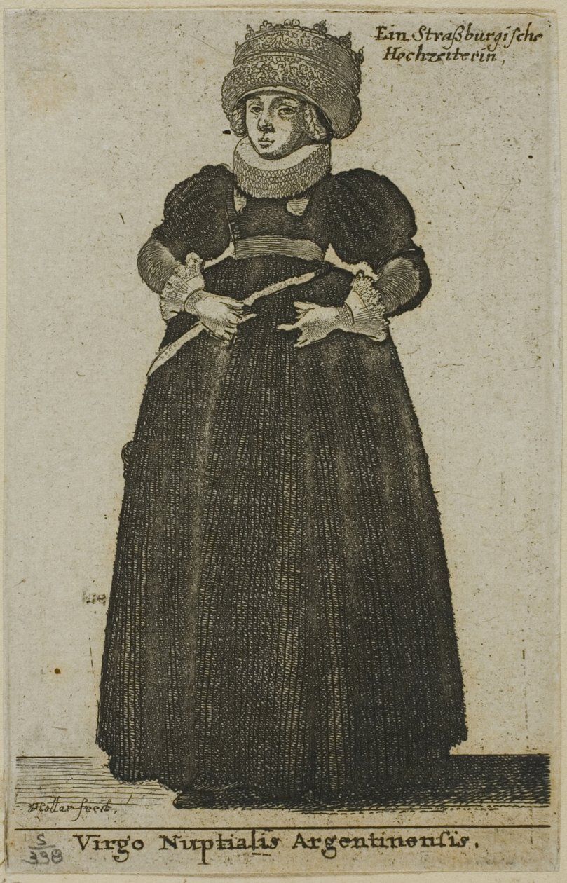 Femme de Strasbourg en robe de mariée - Wenceslaus Hollar