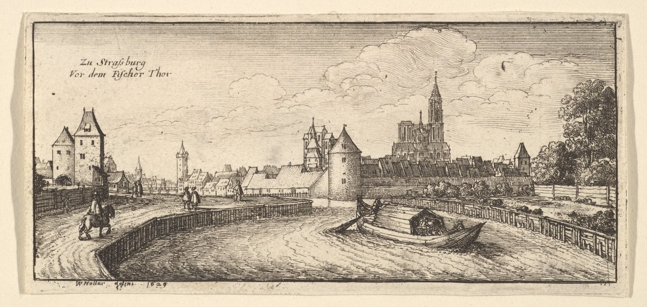 Strasbourg, tiré de « Vues allemandes » - Wenceslaus Hollar