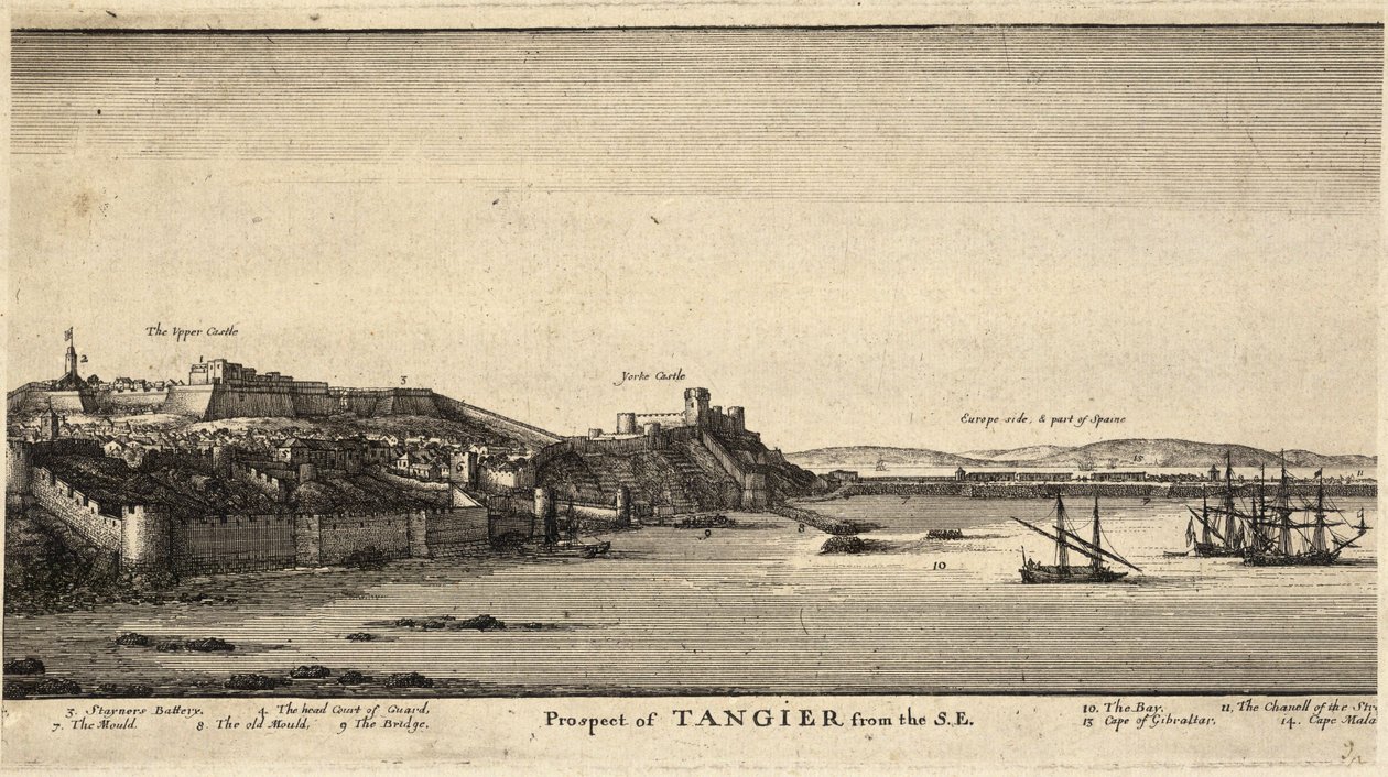 Tanger depuis le sud-est - Wenceslaus Hollar