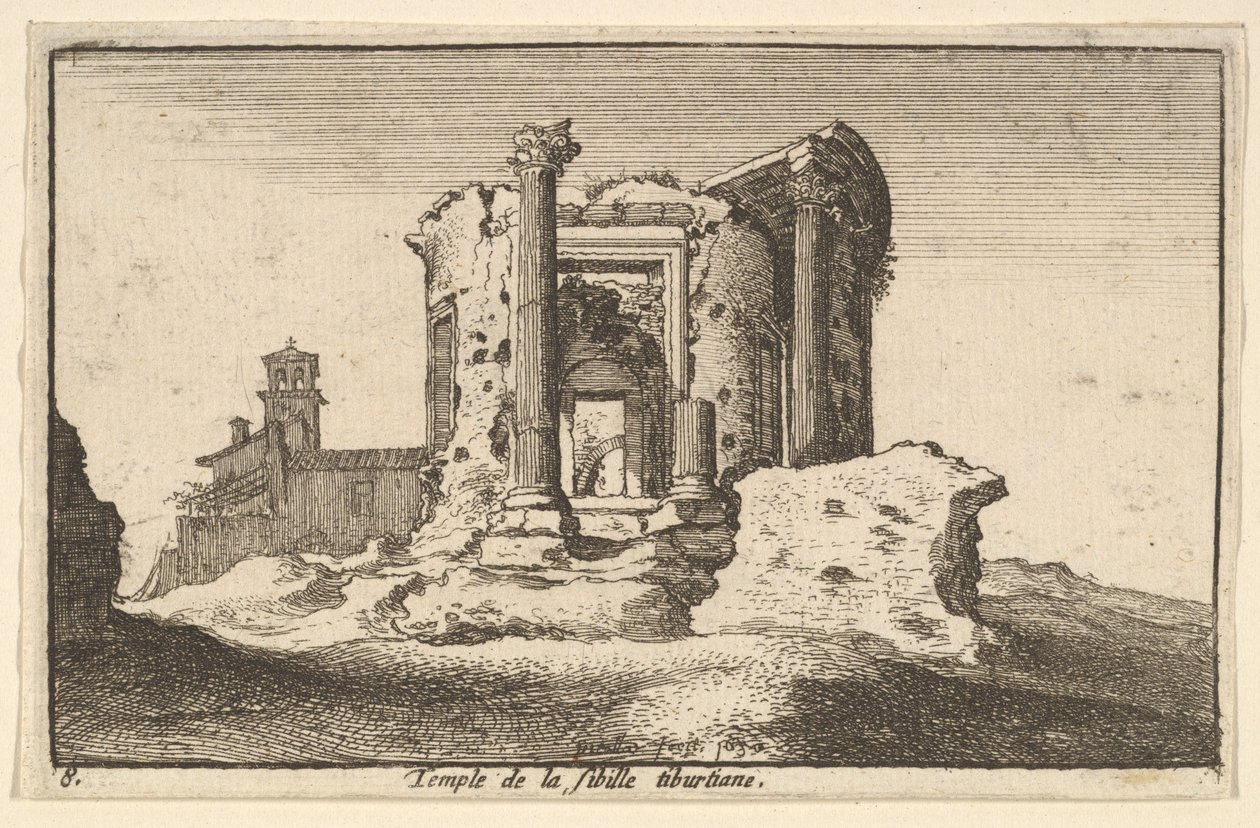 Temple de la Sibylle Tiburtine, 1650 - Wenceslaus Hollar