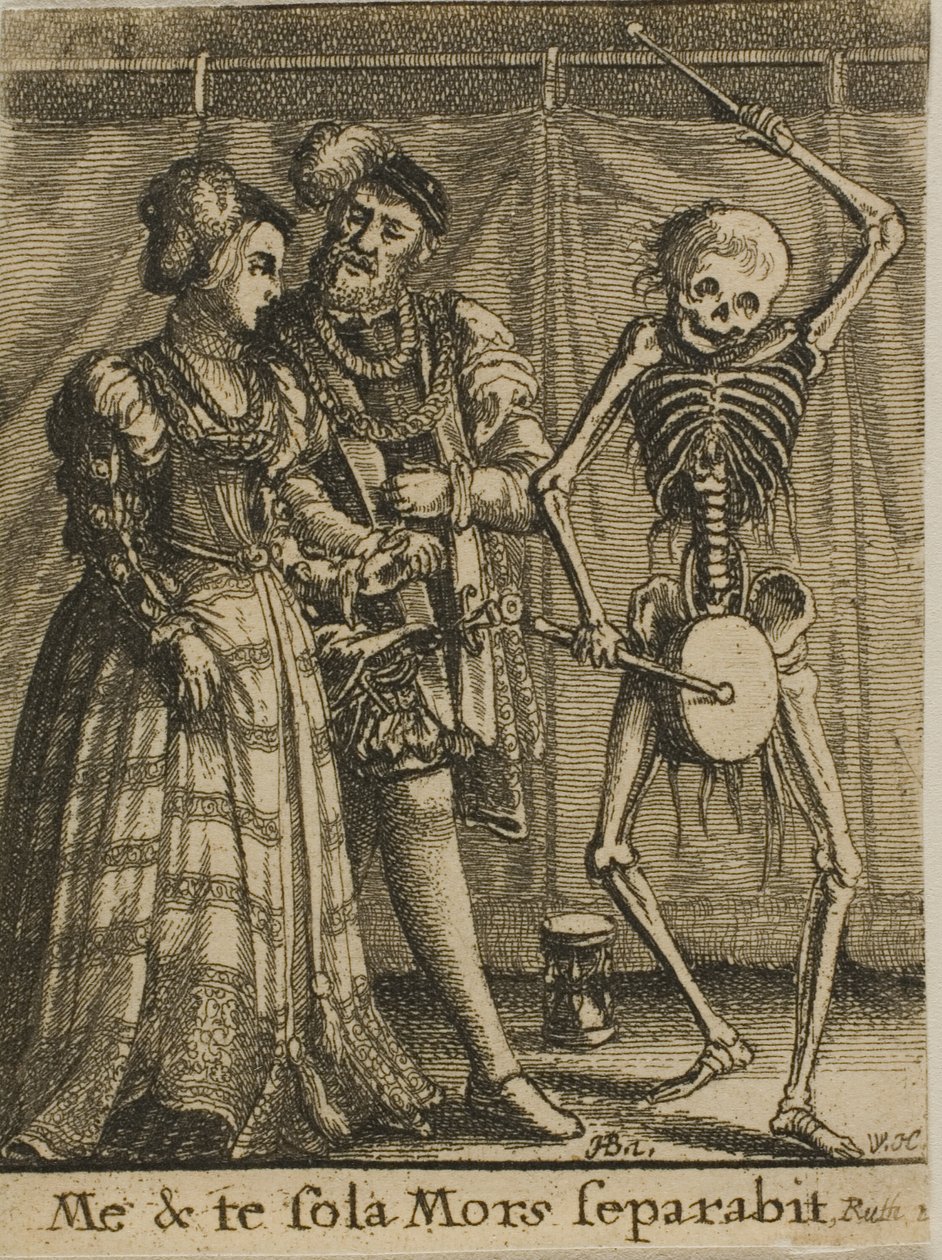 Le couple de mariés et la mort - Wenceslaus Hollar
