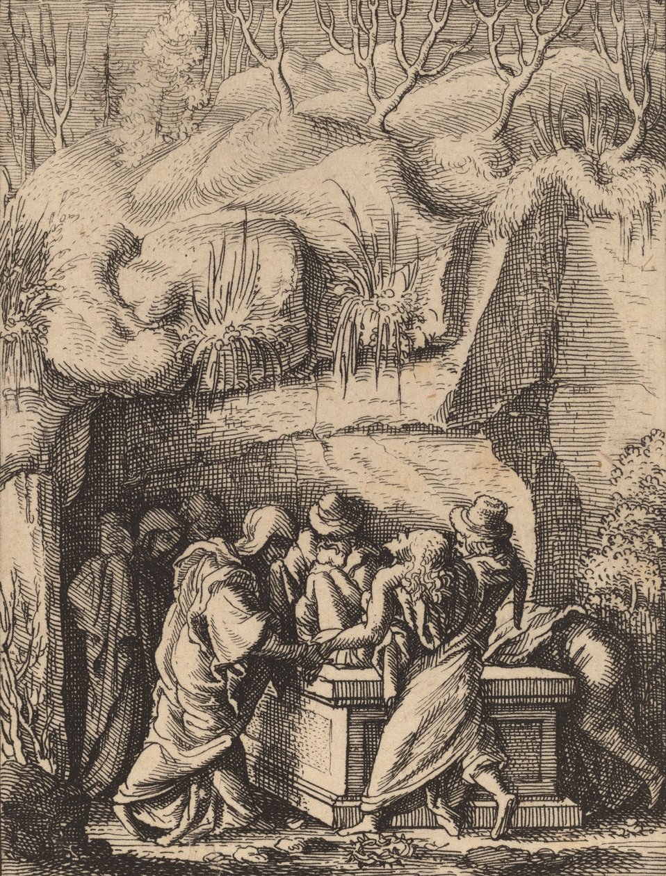La Mise au tombeau - Wenceslaus Hollar