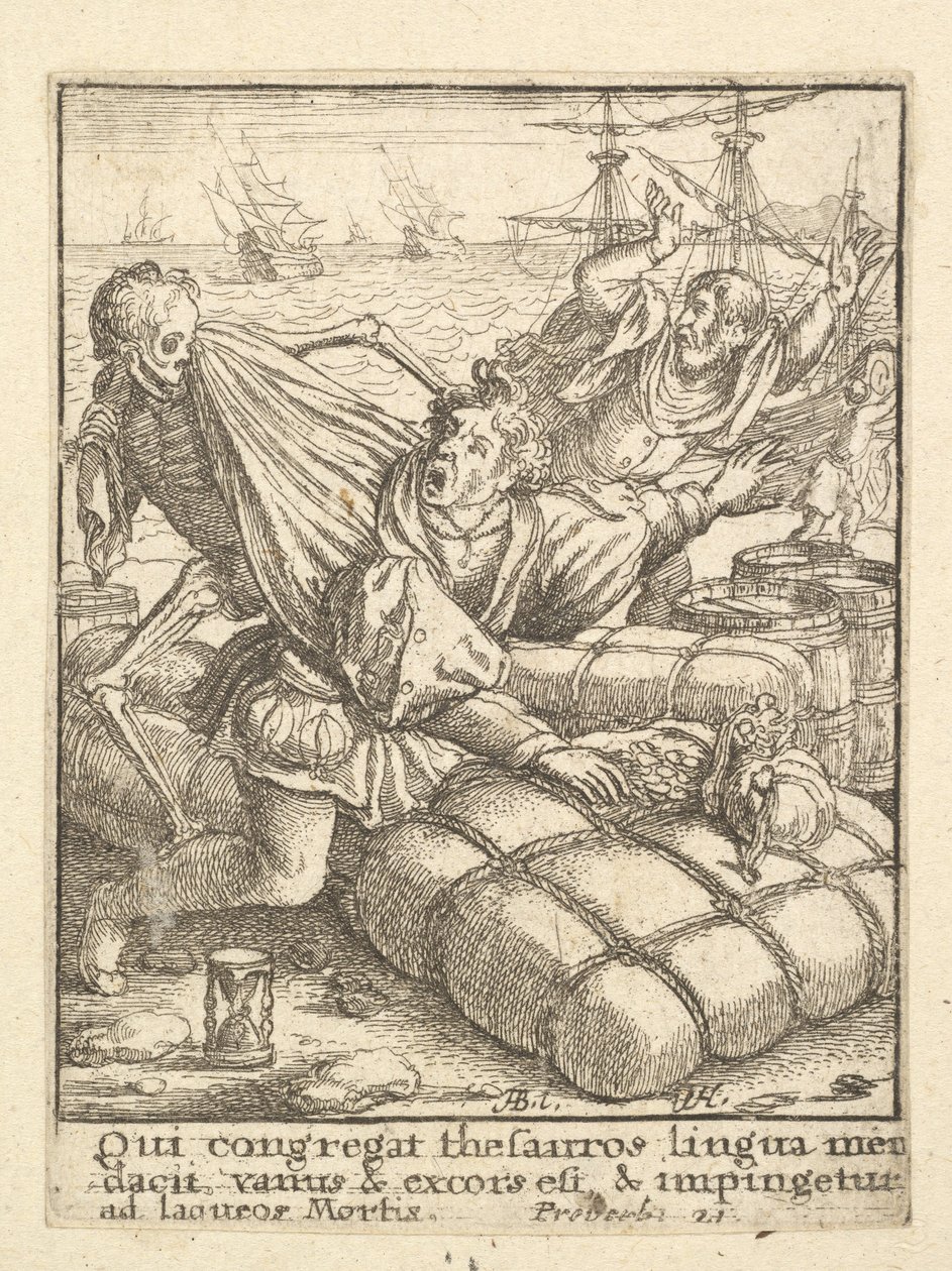 Le Marchand, de la Danse Macabre - Wenceslaus Hollar